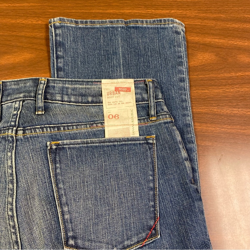 Banana Republic Urban Boot Cut Stretch Jeans, Size 6, NWT‎ - Picture 6 of 13